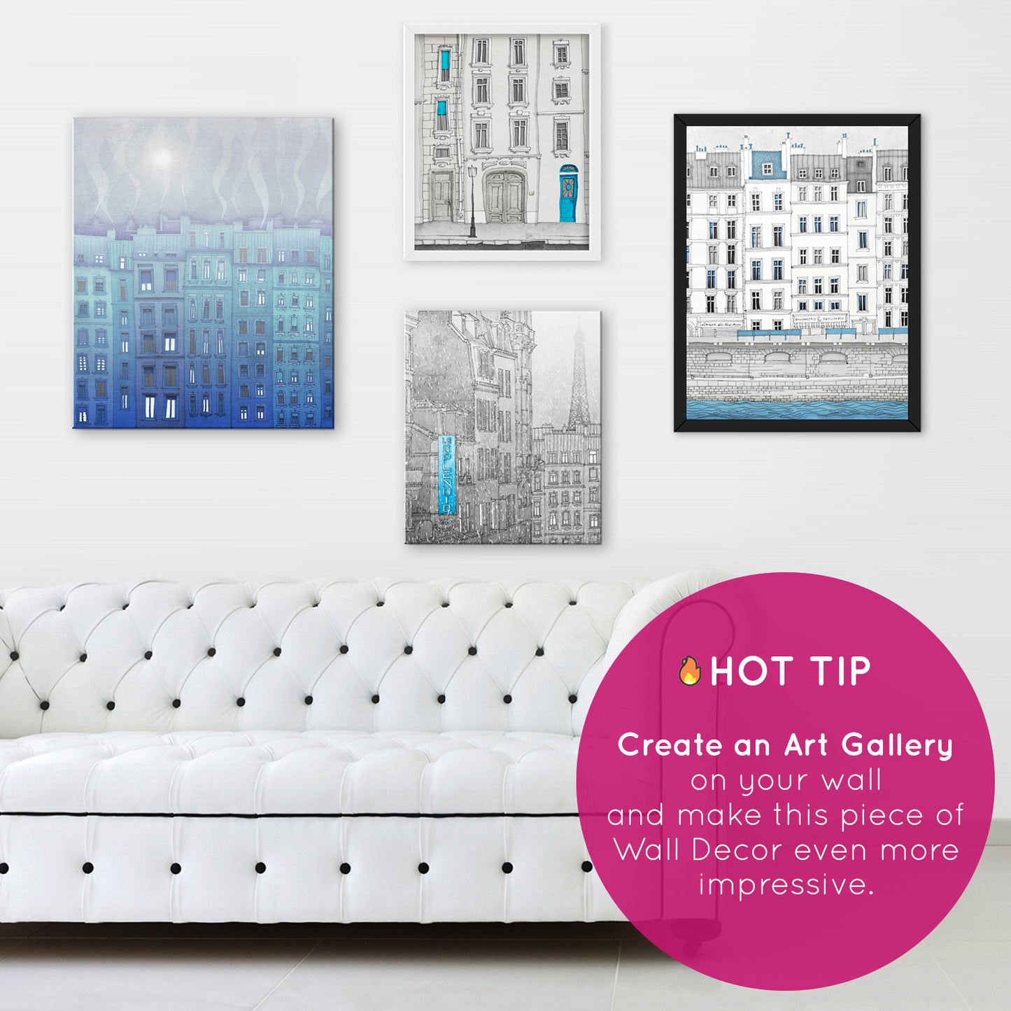 You are not alone (black and white) - Canvas Art Print