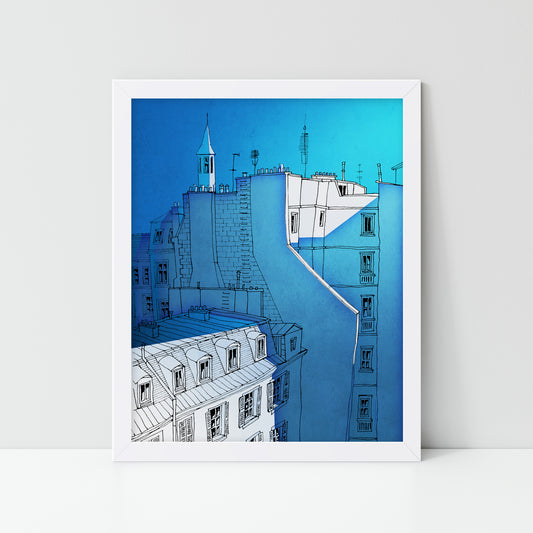 In an old house in Paris - Framed Art Print