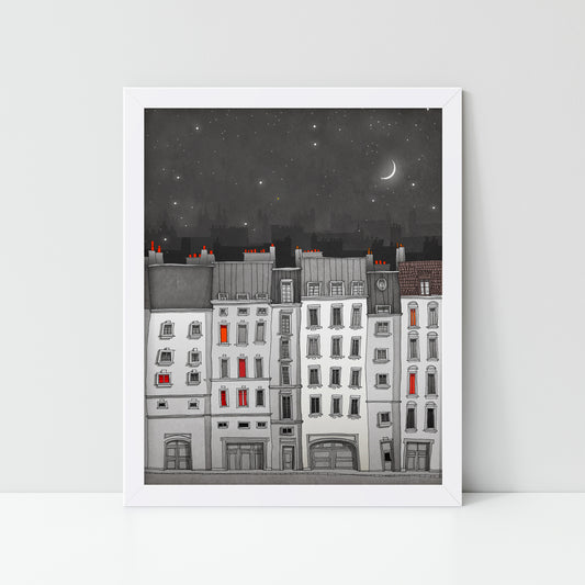 You are not alone (black and white) - Framed Art Print