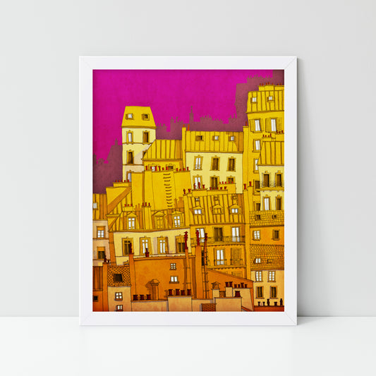 Paris, Montmartre (colored version) - Framed Art Print