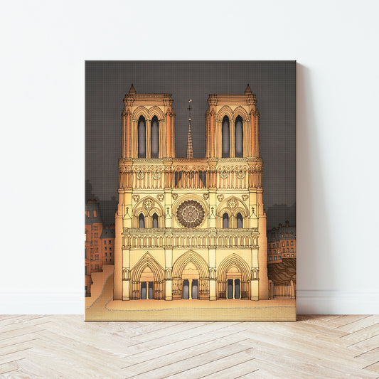 The Notre Dame in Paris (vertical) - Canvas Art Print