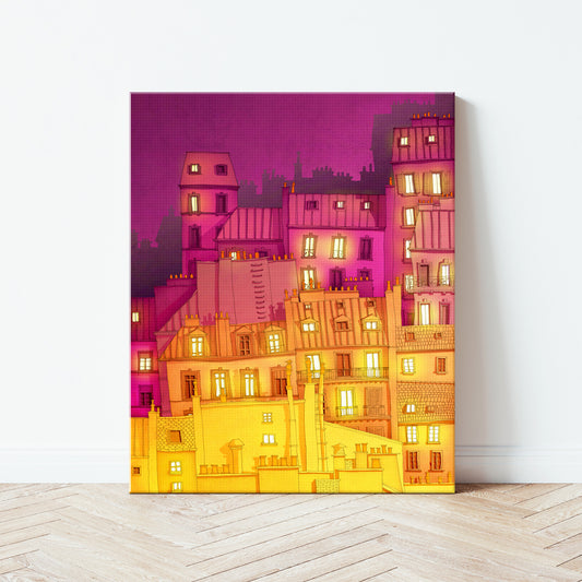 Montmartre at night - Canvas Art Print