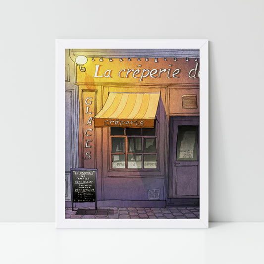 Closing time (purple) - Framed Art Print