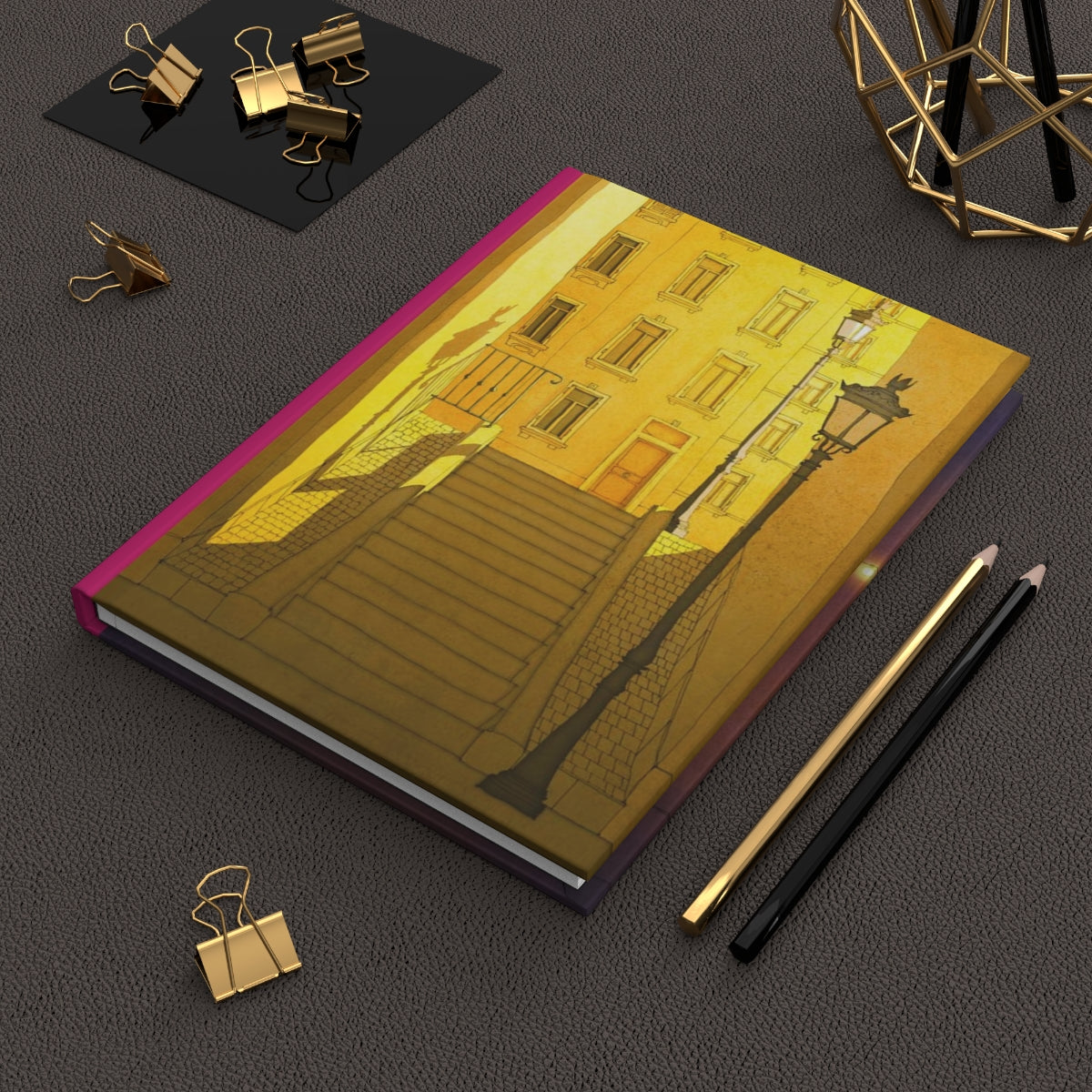 Night walking (purple) & Morning shine - Paris Art Journal No.7