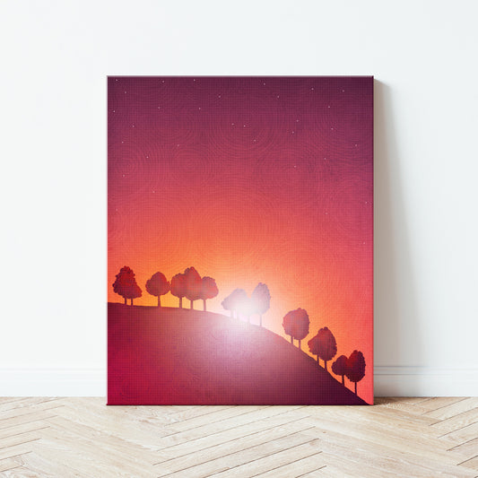 First streak of dawn (red) - Canvas Art Print