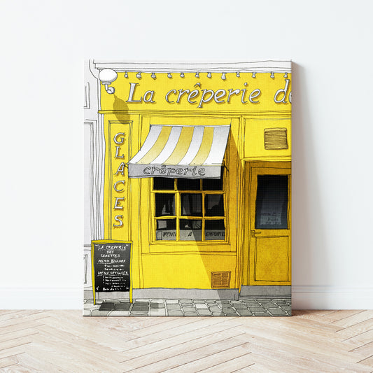 La Creperie (yellow) - Canvas Art Print