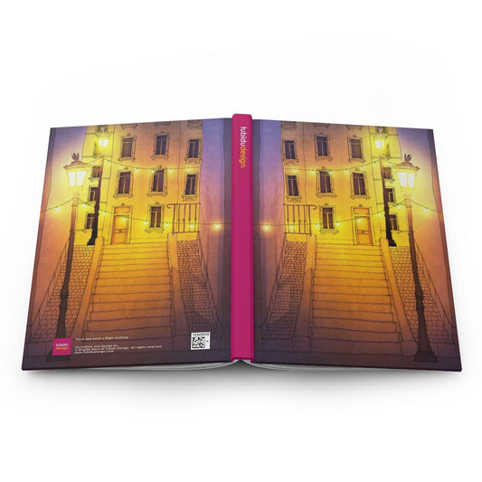 Night walking (purple) - Paris Art Journal No.17