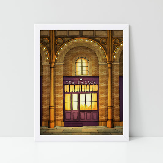 London, Tea Palace (night version) - Framed Art Print