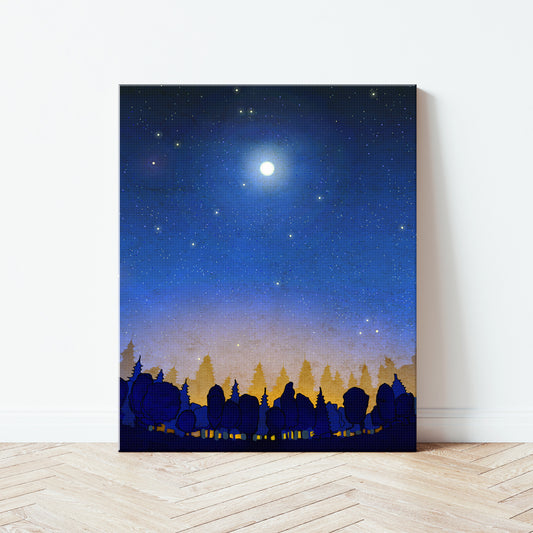 The secret of the night forest (vertical) - Canvas Art Print