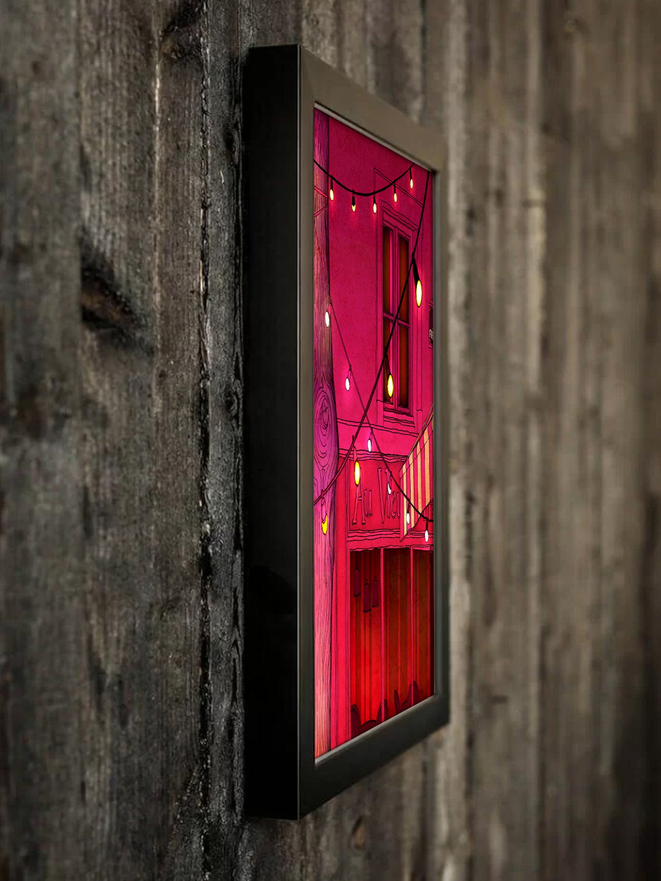 Au vieux Paris (red) - Framed Art Print