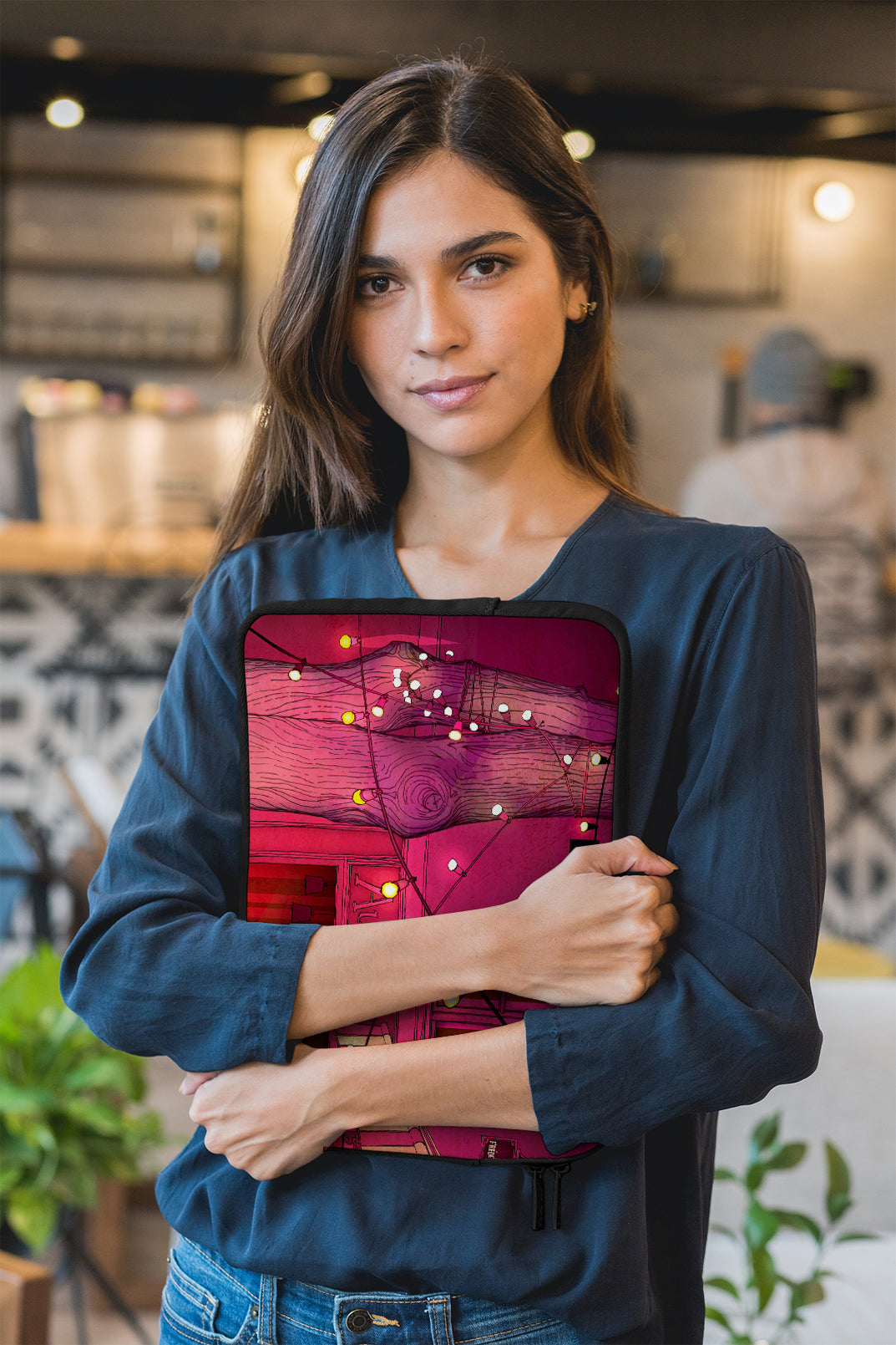 Au vieux Paris (red) - Illustrated Laptop Sleeve