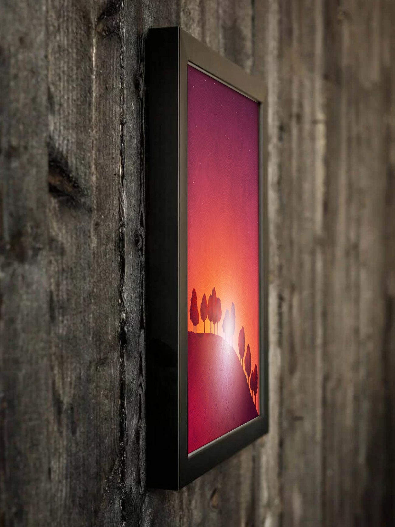 First streak of dawn (red) - Framed Art Print