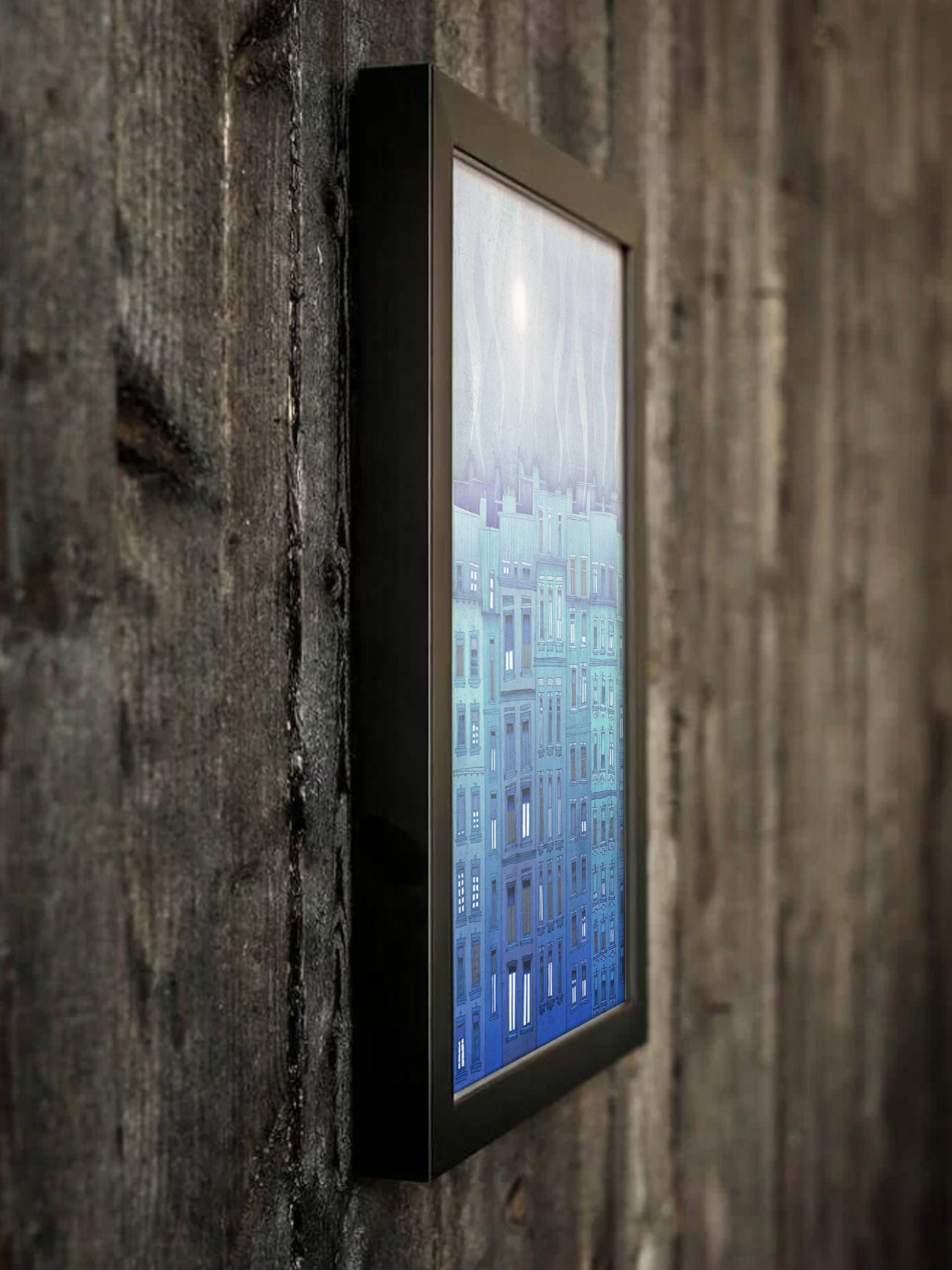 Foggy day in Paris - Framed Art Print