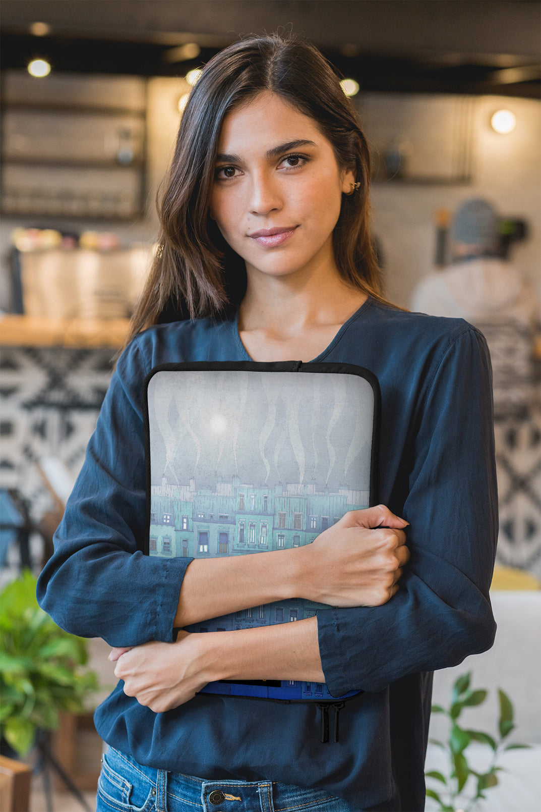 Foggy day in Paris - Illustrated Laptop Sleeve