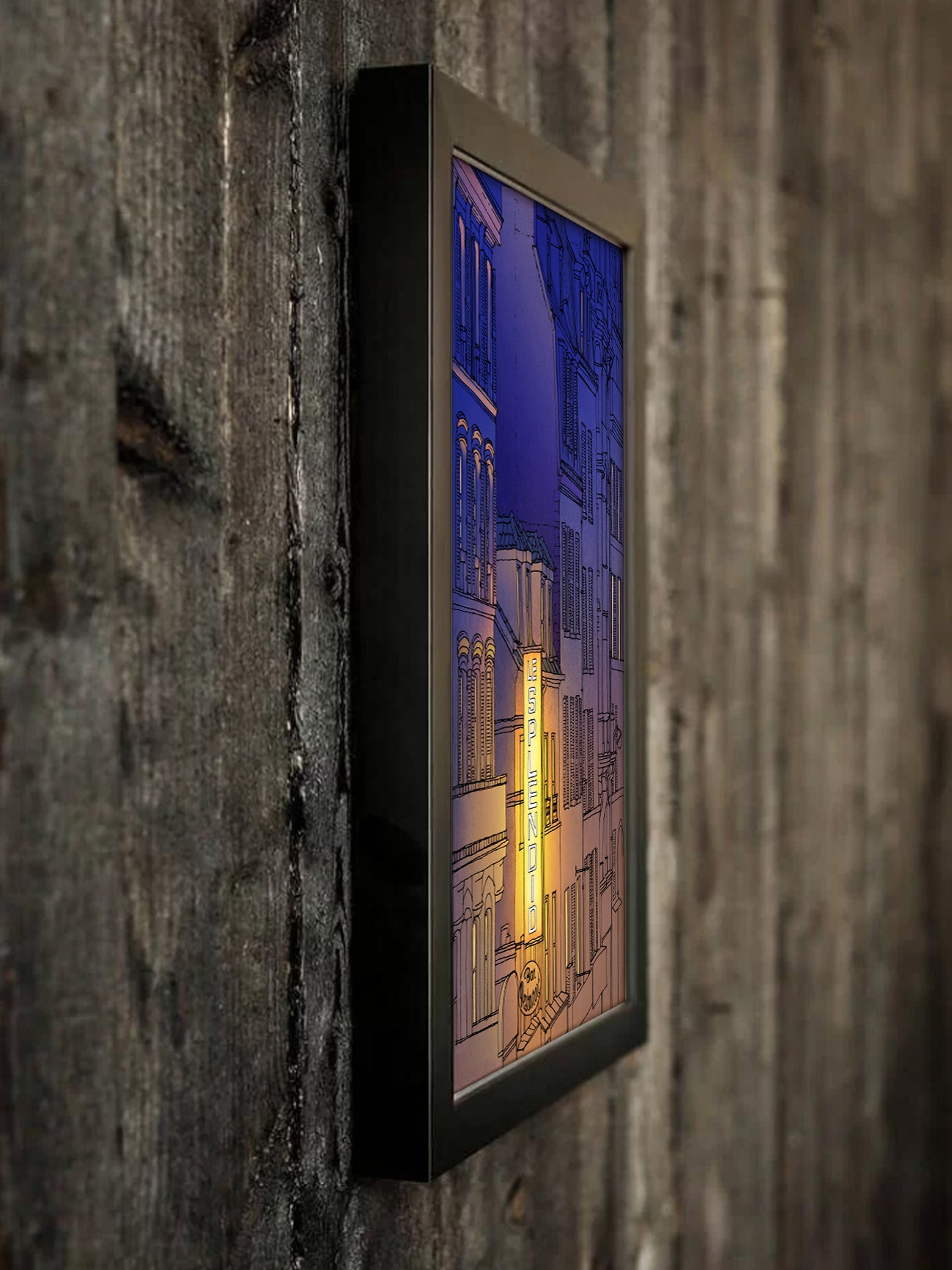 Good morning Paris (purple) - Framed Art Print