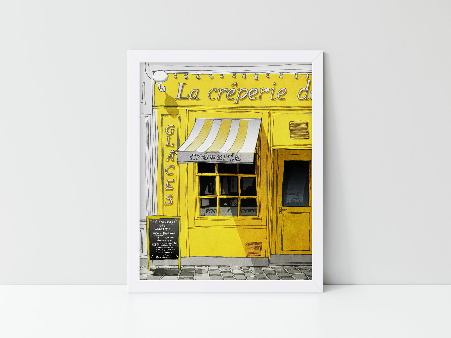 La Creperie (yellow) - Framed Art Print