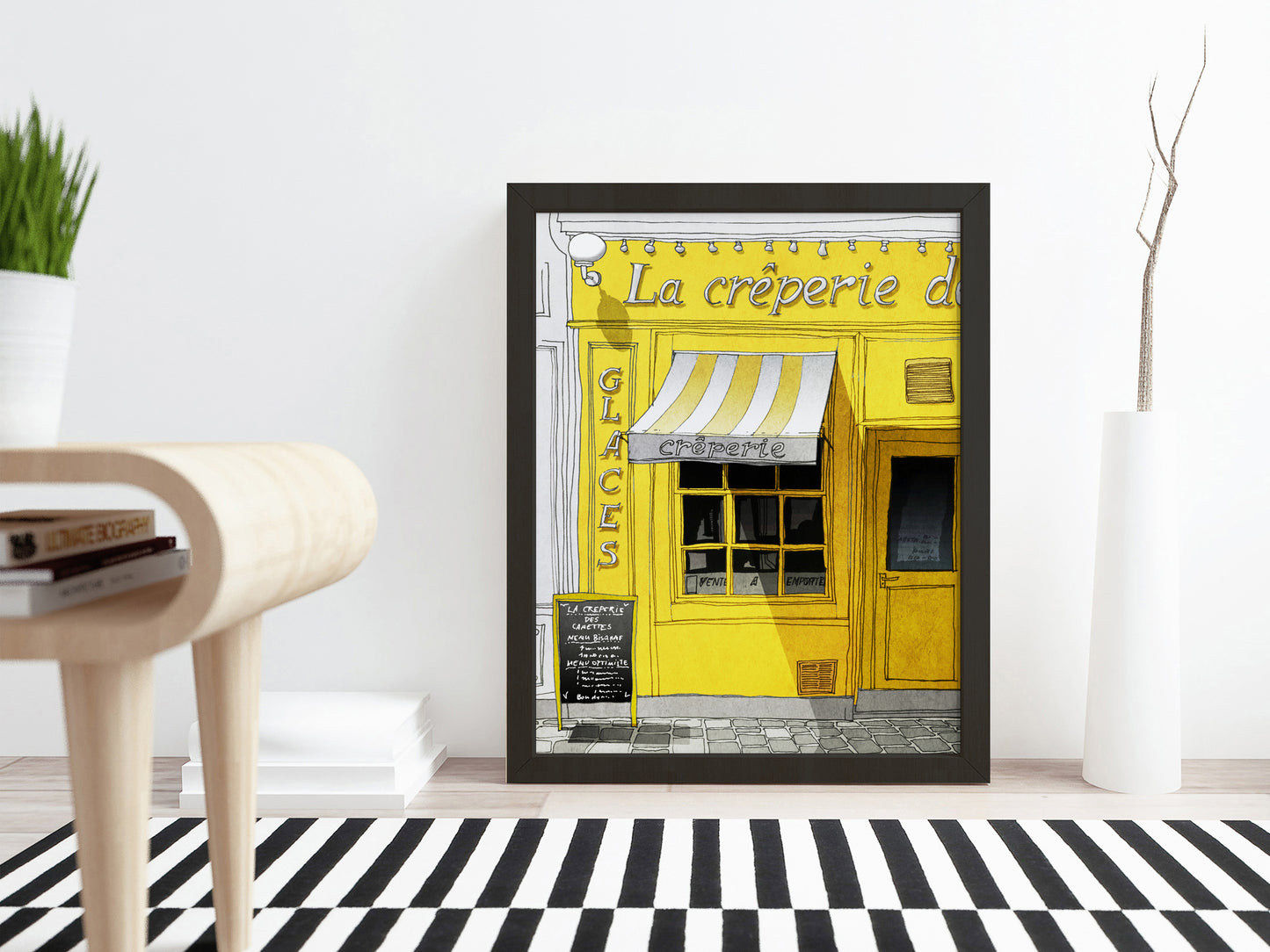 La Creperie (yellow) - Framed Art Print