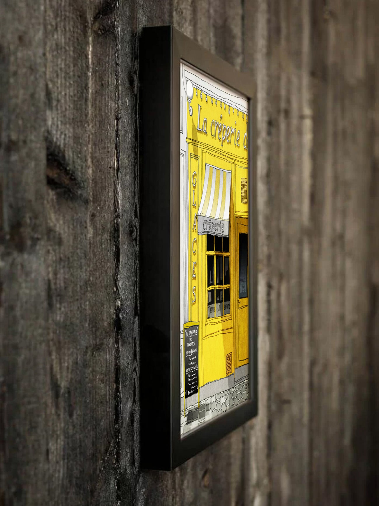 La Creperie (yellow) - Framed Art Print