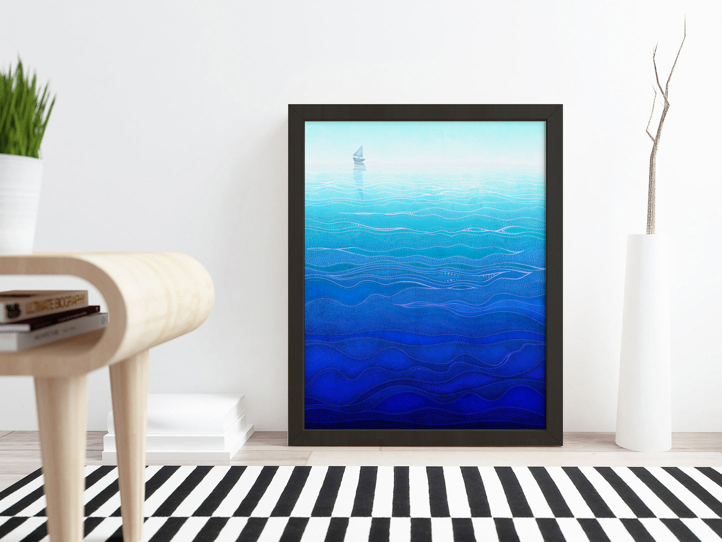 Lonely way - Framed Art Print