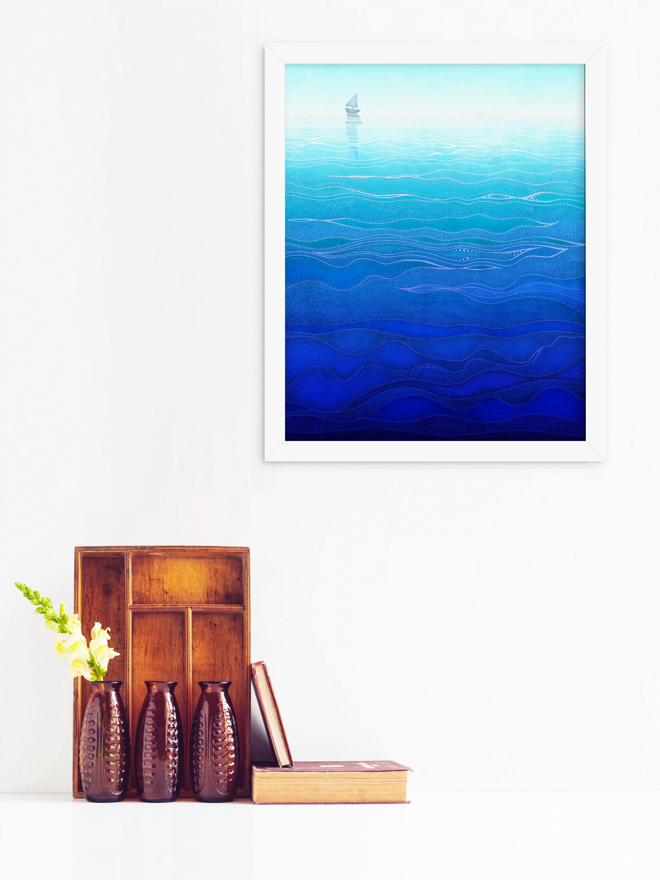 Lonely way - Framed Art Print