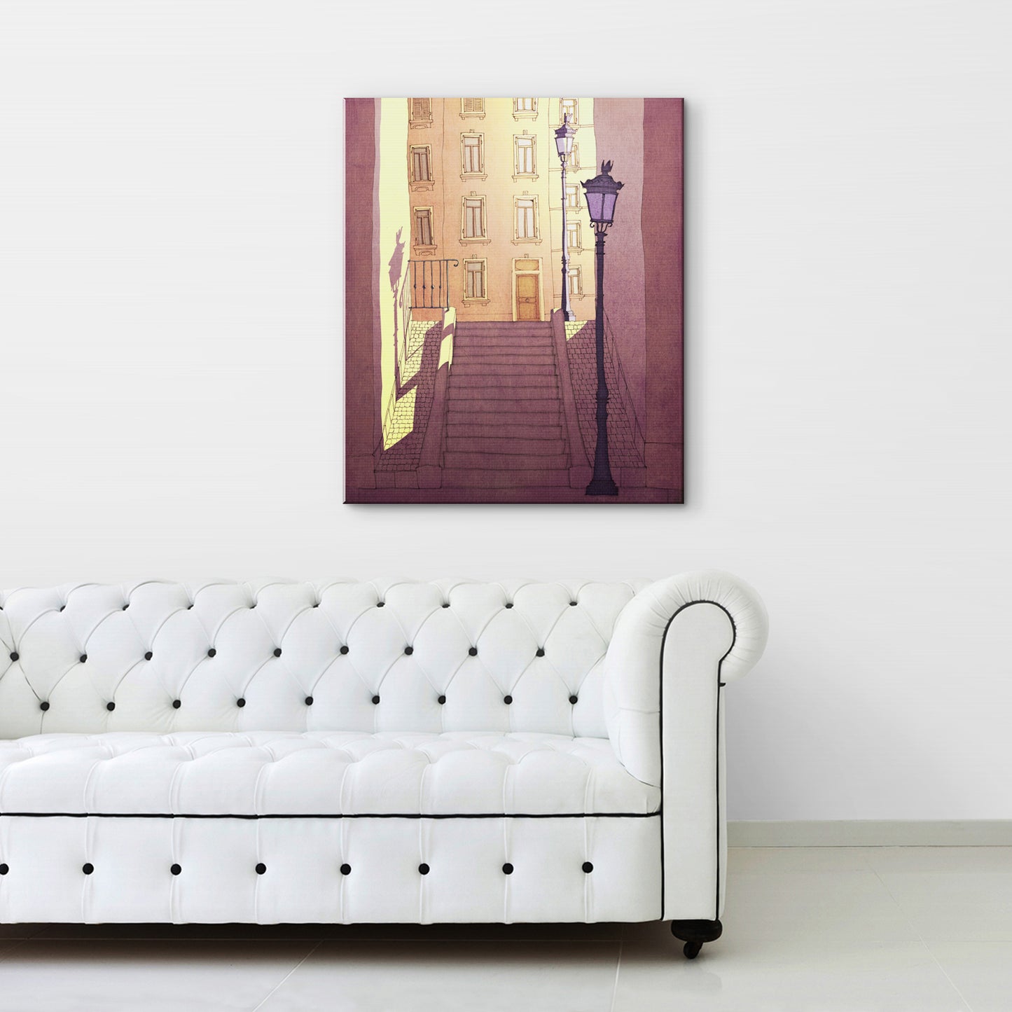 Morning shine (purple) - Canvas Art Print