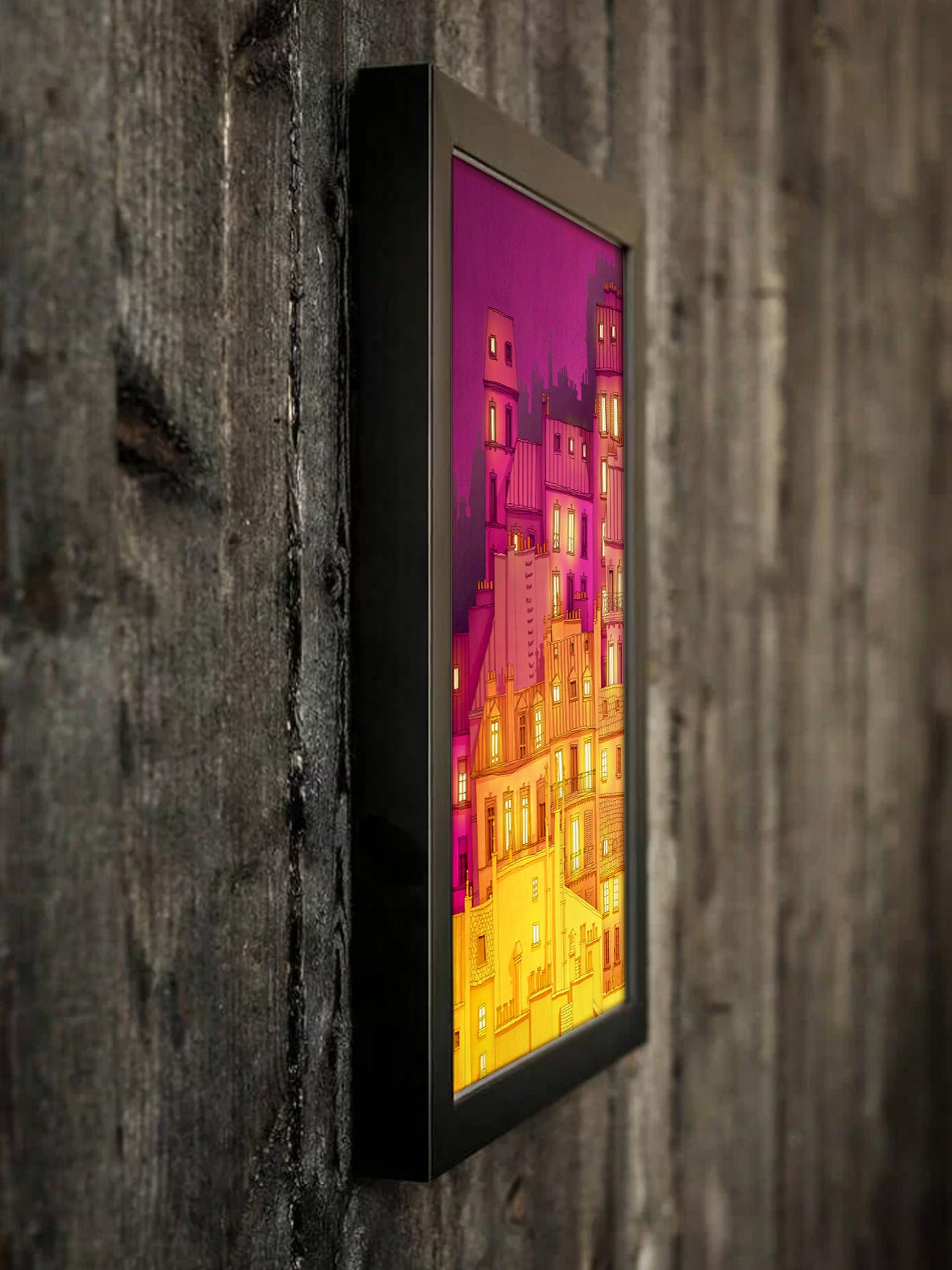 Montmartre at night - Framed Art Print