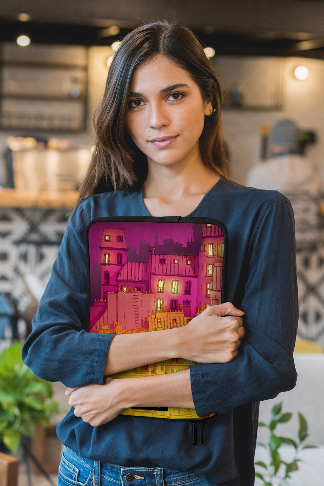 Montmartre at night - Illustrated Laptop Sleeve