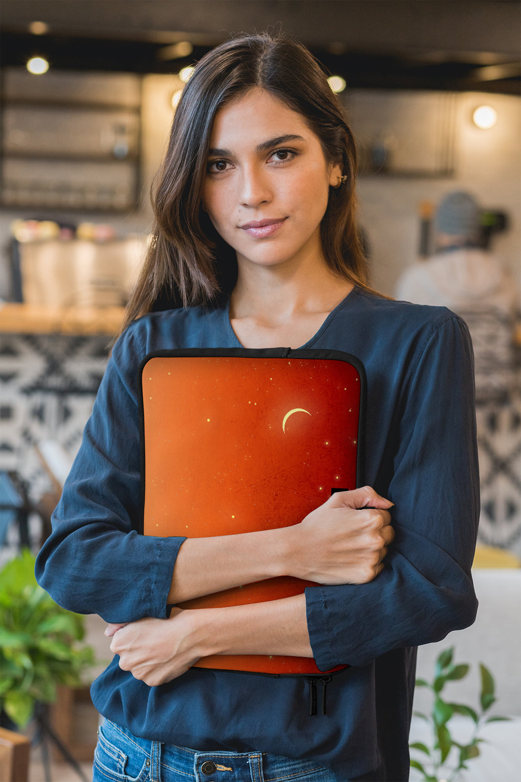 Moonrise (red) - Illustrated Laptop Sleeve