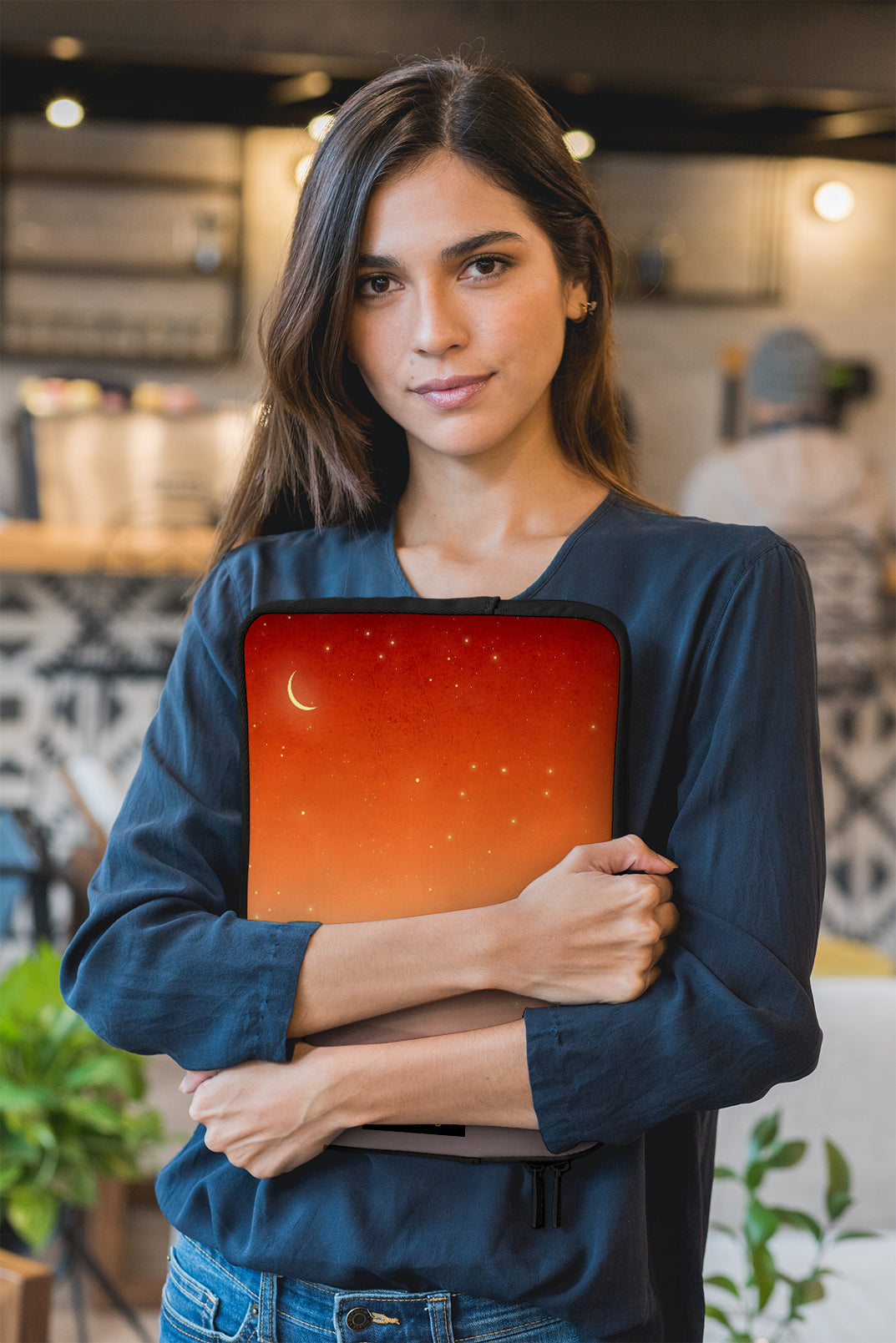 Moonrise (red) - Illustrated Laptop Sleeve