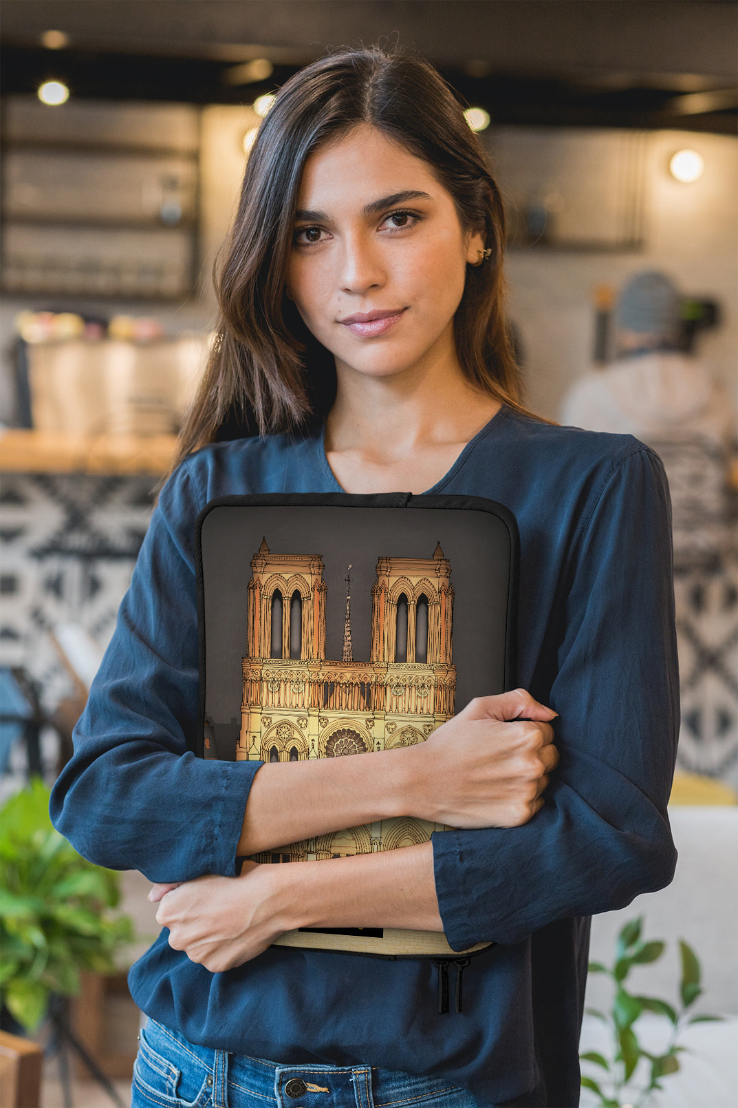 The Notre Dame in Paris - Illustrated Laptop Sleeve