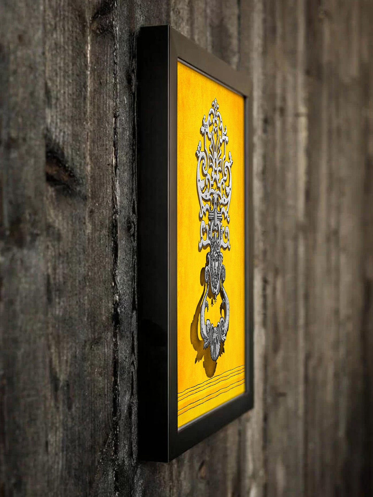 Old door handle - Framed Art Print