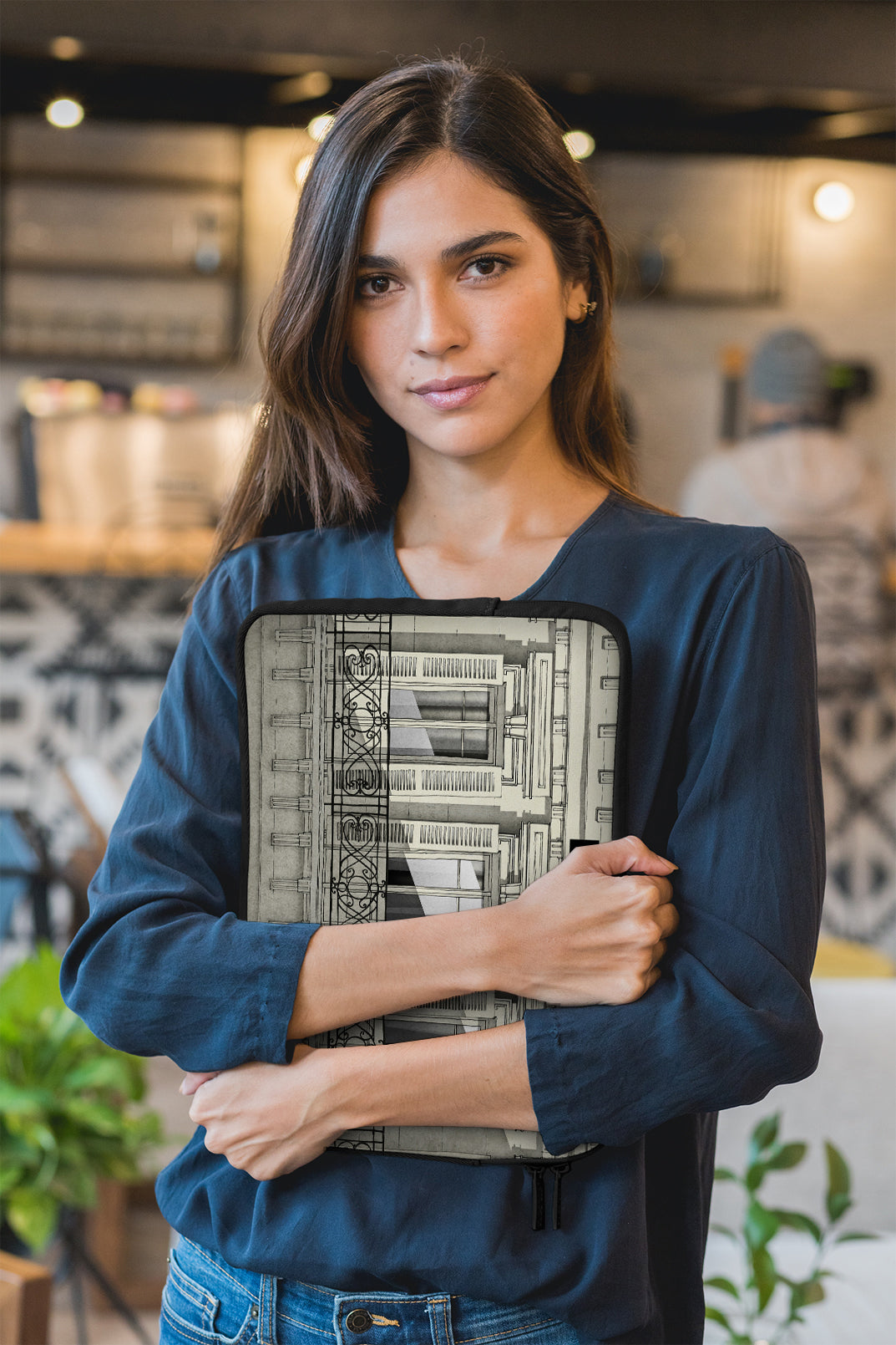 Paris balcony - Illustrated Laptop Sleeve