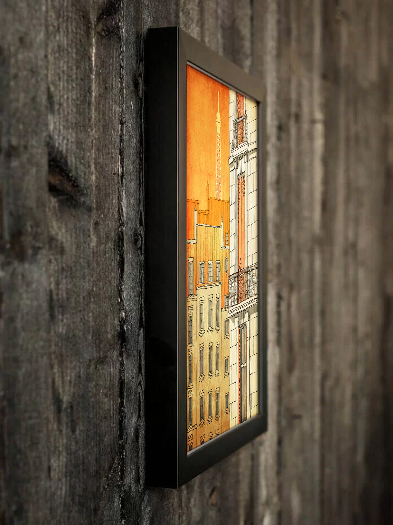 Paris windows - Framed Art Print