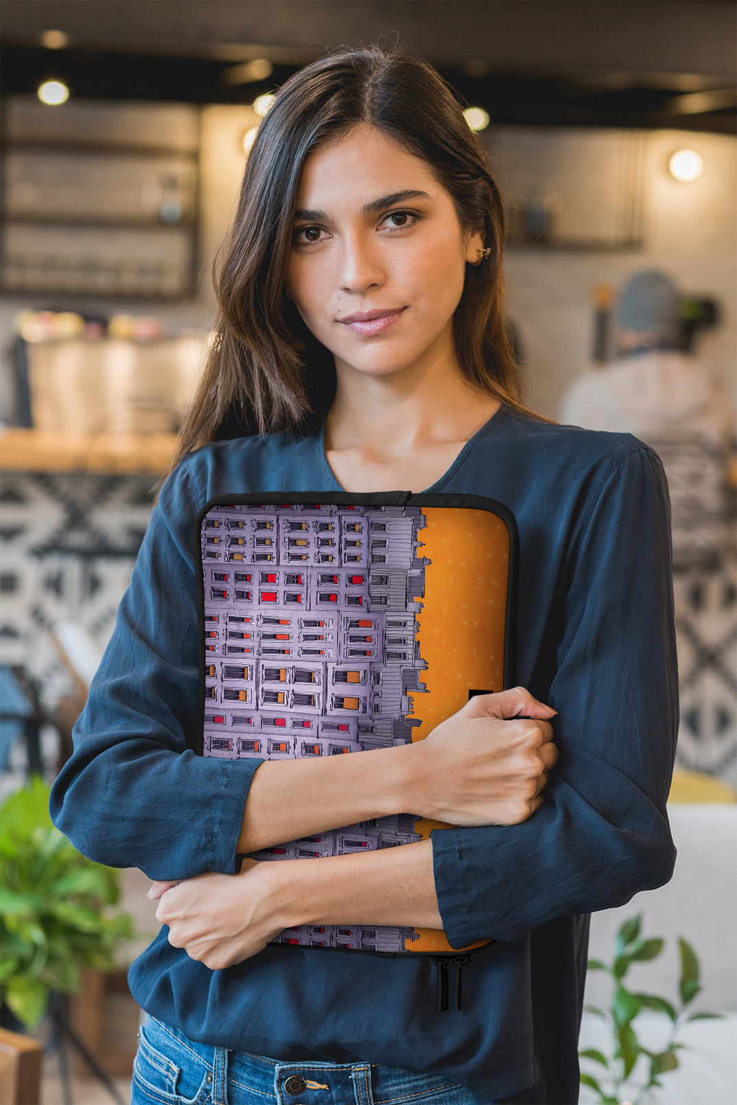 Sleepy houses - Illustrated Laptop Sleeve