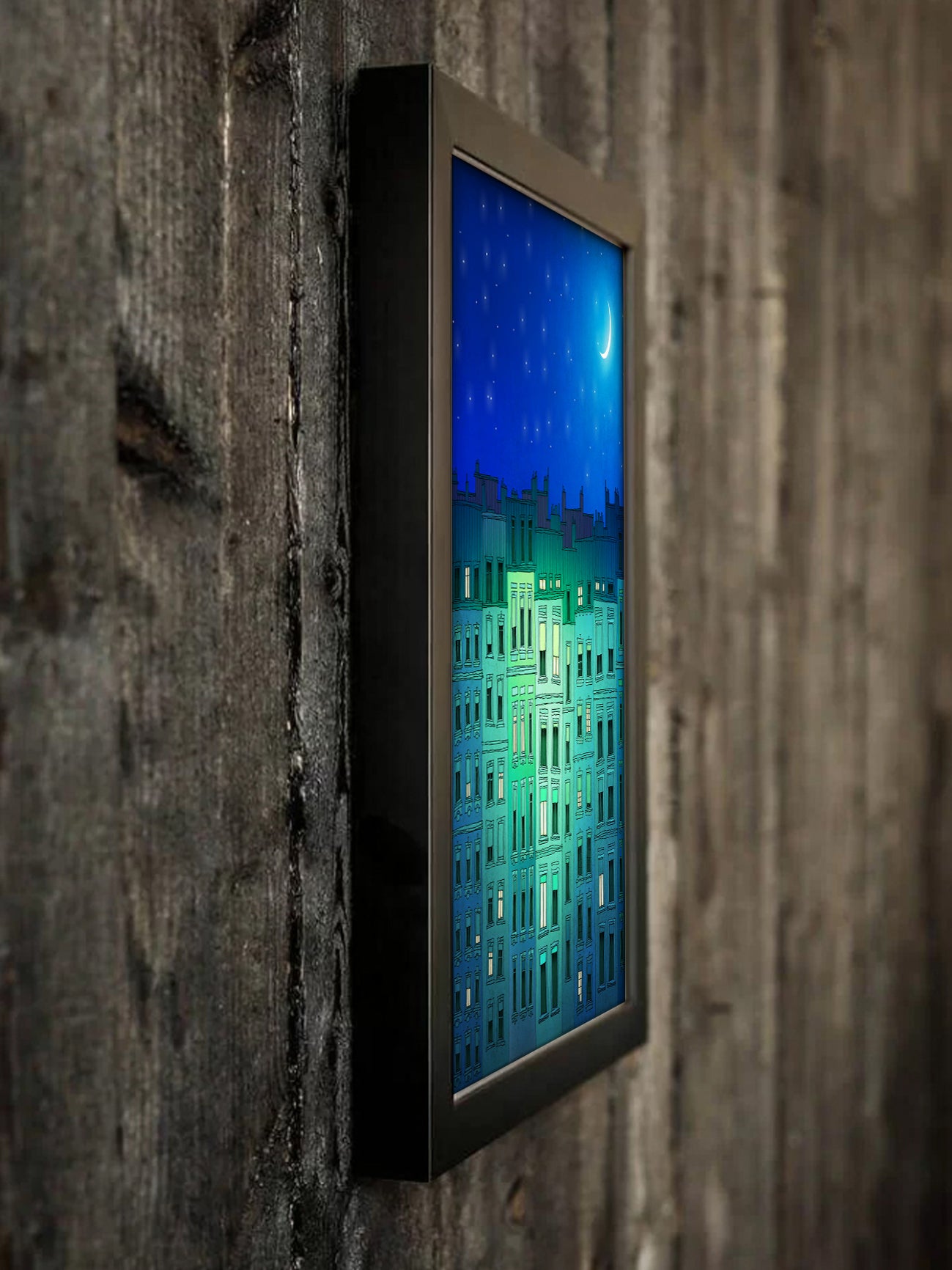 Sleepy night - Framed Art Print