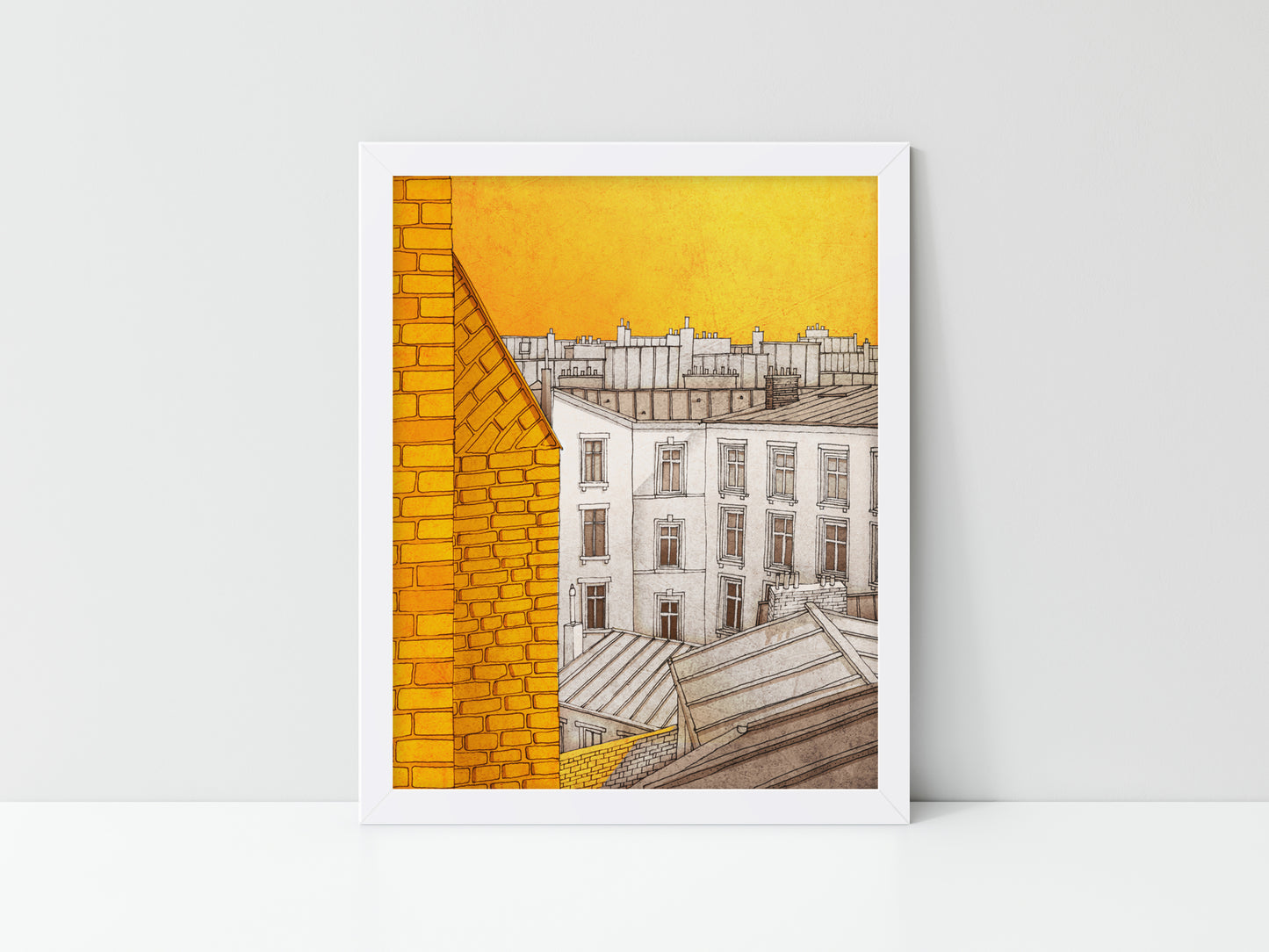 Sunny day in Paris - Framed Art Print