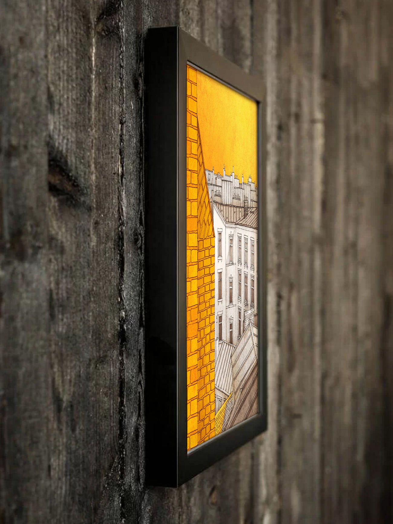 Sunny day in Paris - Framed Art Print