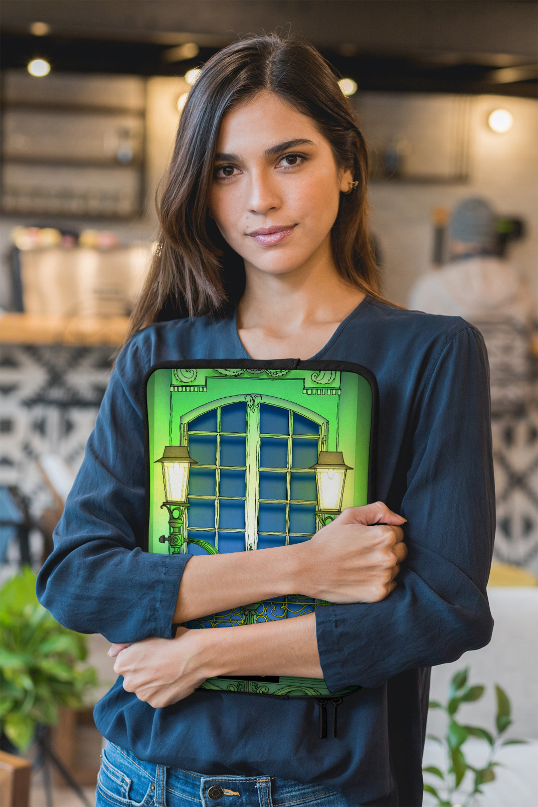 The guardian of the night - Illustrated Laptop Sleeve