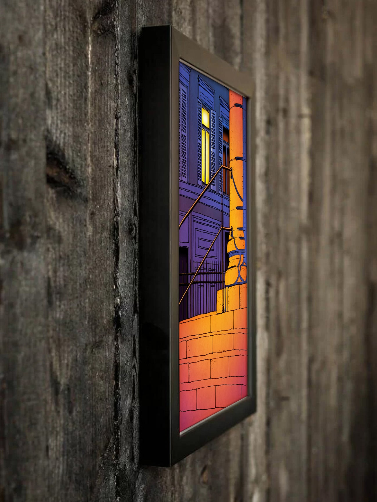 Midnight visitor - Framed Art Print