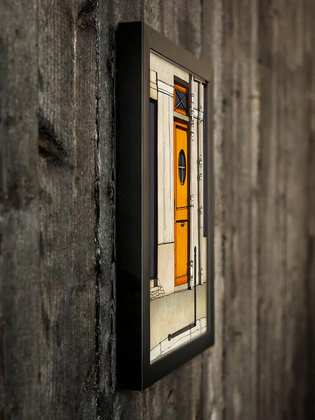 The secret door - Framed Art Print