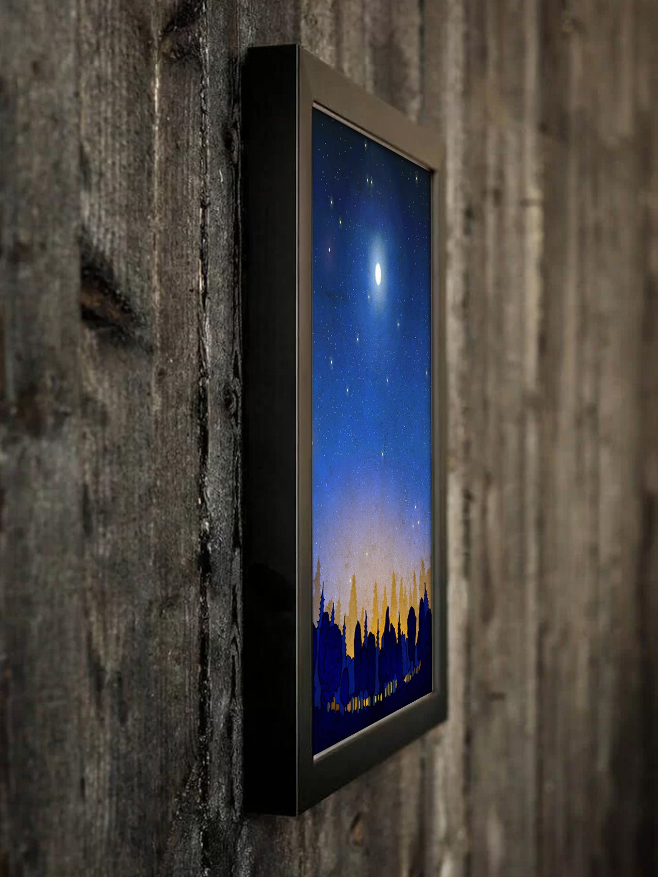 The secret of the night forest - Framed Art Print