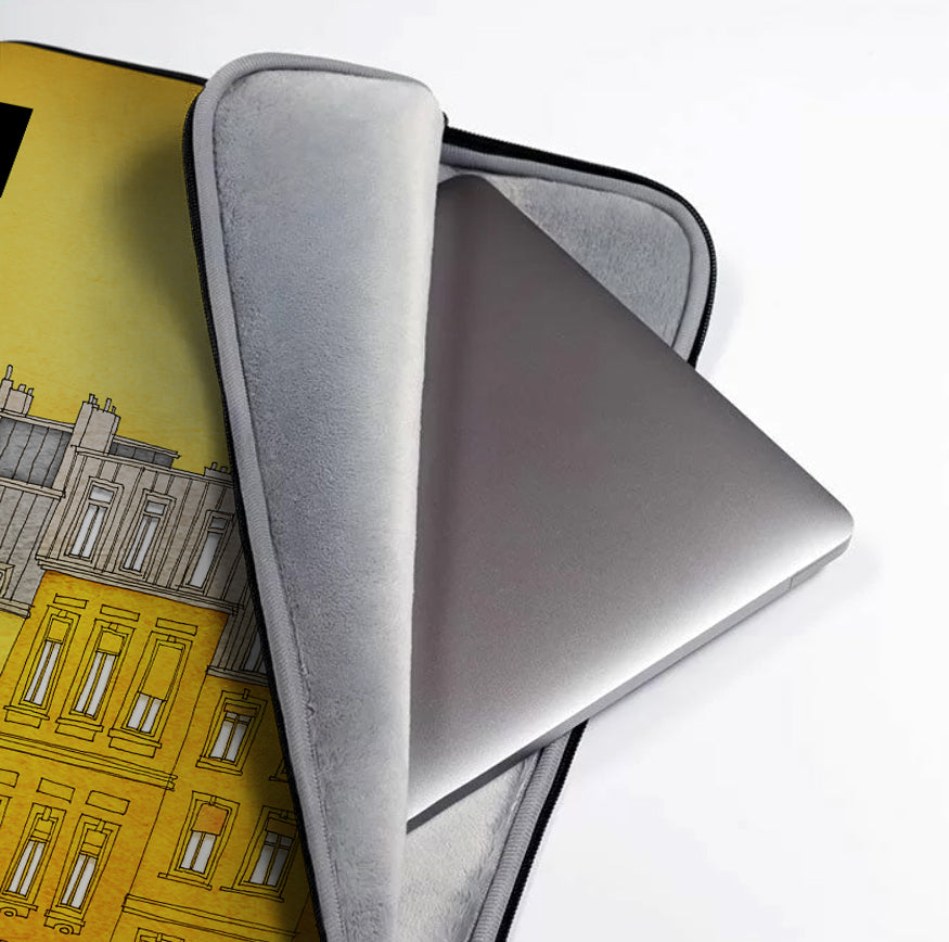 Paris, Yellow facade - Illustrated Laptop Sleeve