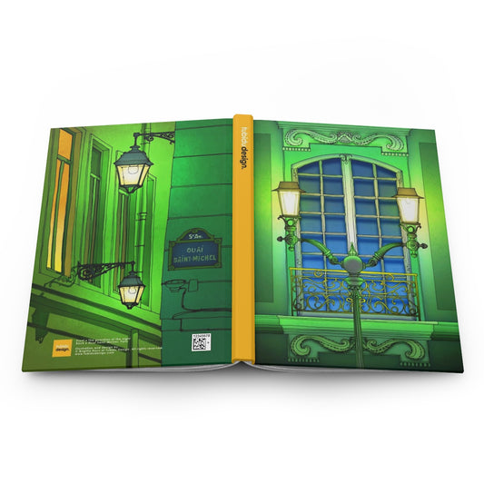 Quai Saint Michel (green) & The guardian of the night - Paris Art Journal No.27