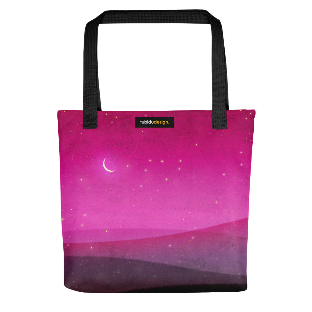 Moonrise (pink) - Illustrated Tote bag