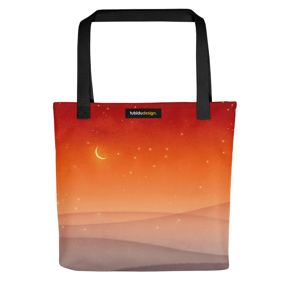 Moonrise (red) - Illustrated Tote bag