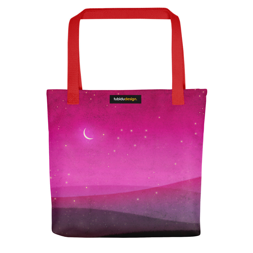 Moonrise (pink) - Illustrated Tote bag