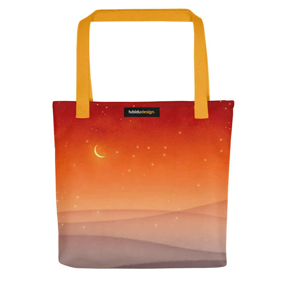 Moonrise (red) - Illustrated Tote bag