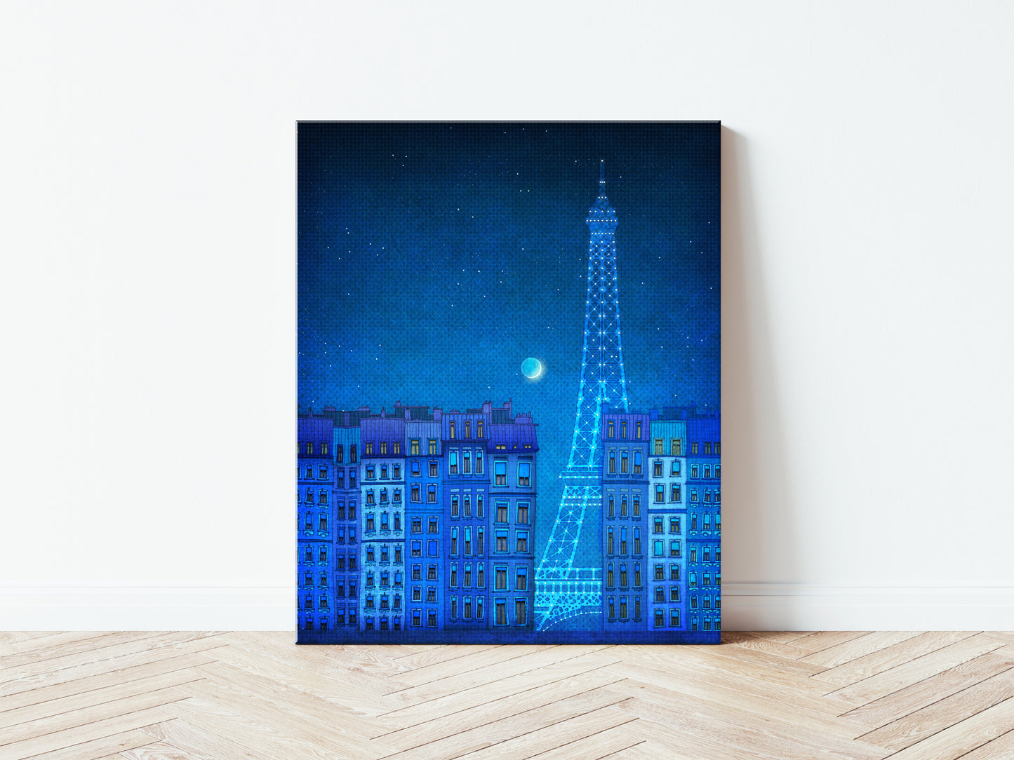 The lights of the Eiffel tower - Canvas Art Print