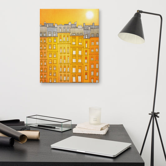 Yellow facade - Canvas Art Print