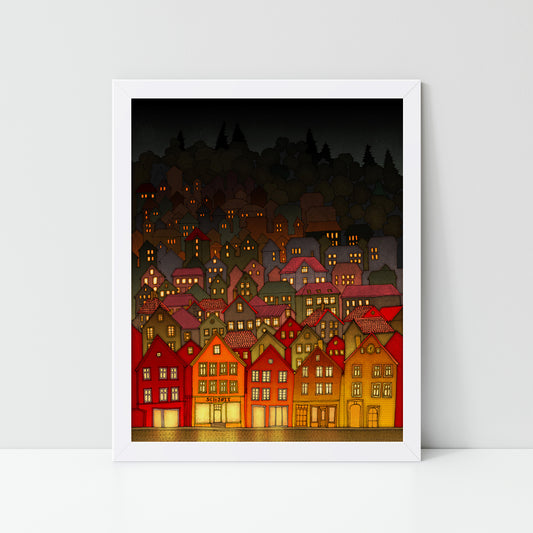 Norway. Bergen - Framed Art Print